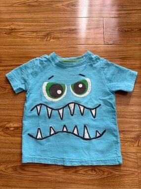 Preloved Gap Boys 2T Kids Monster Graphic Tee - Blue